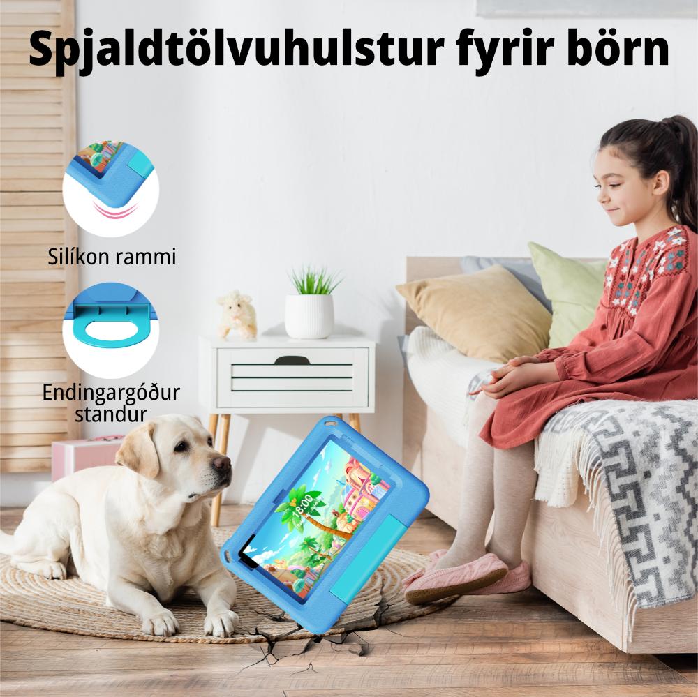 Pritom Kid Tab B7K 7" HD 8-kjarna 3/64GB Android 15 spjaldtölva með bumper, Blá - image 5 [55812844e3]