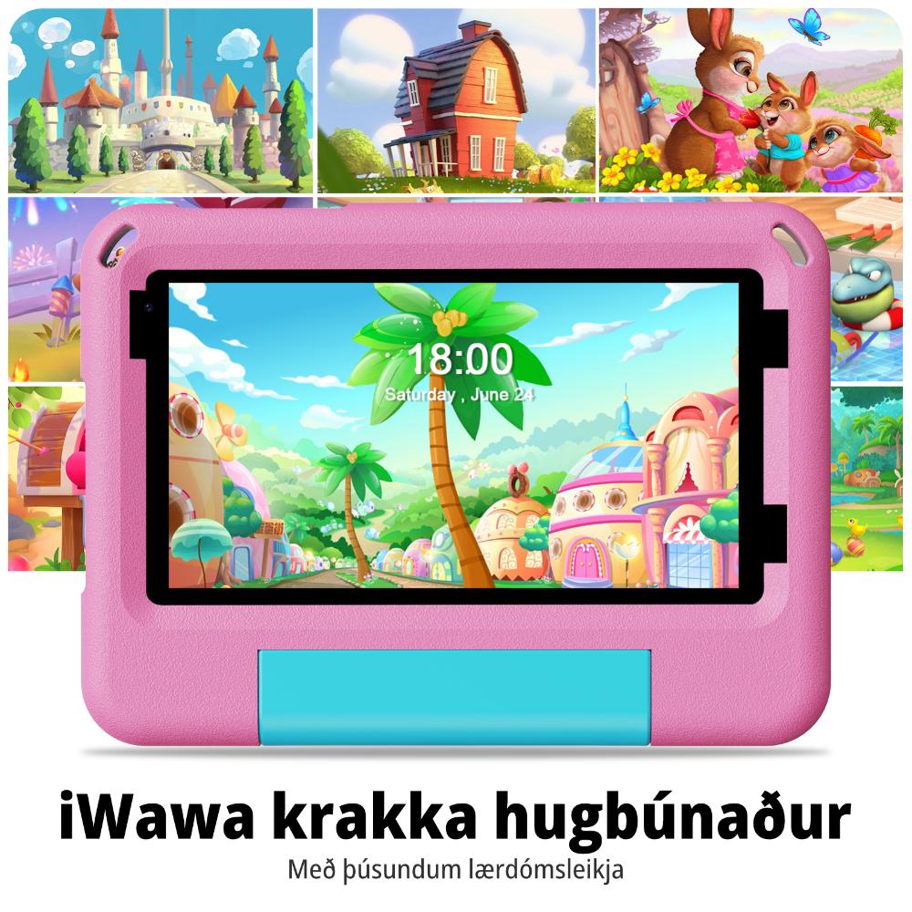 Pritom Kid Tab B7K 7" HD 8-kjarna 3/64GB Android 15 spjaldtölva með bumper, Bleik - image 4 [57e768af75]