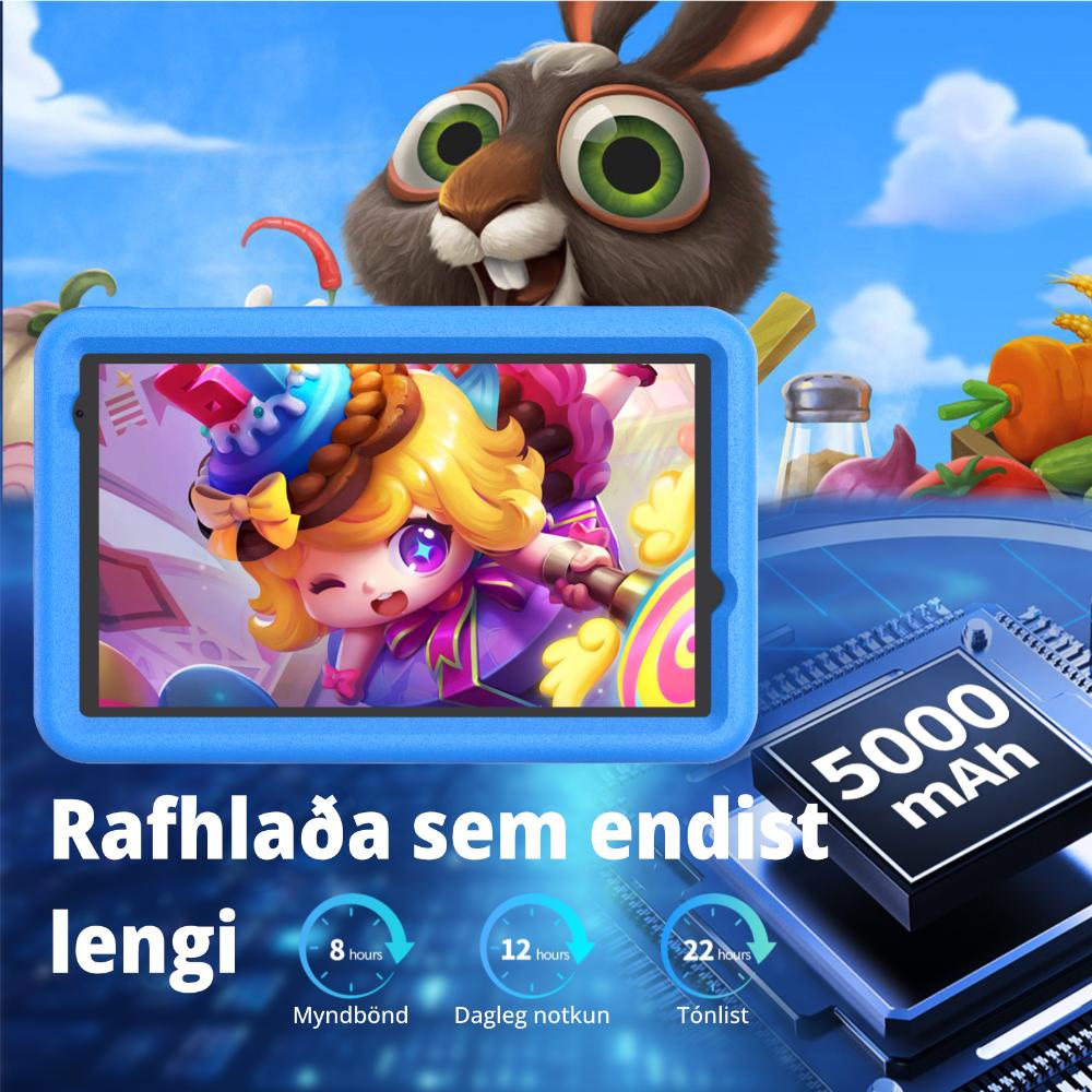 Pritom Kid Tab B8K 8" HD+ 8-kjarna 4/64GB Android 14 spjaldtölva með bumper, Blá - image 7 [53a0d3fffa]