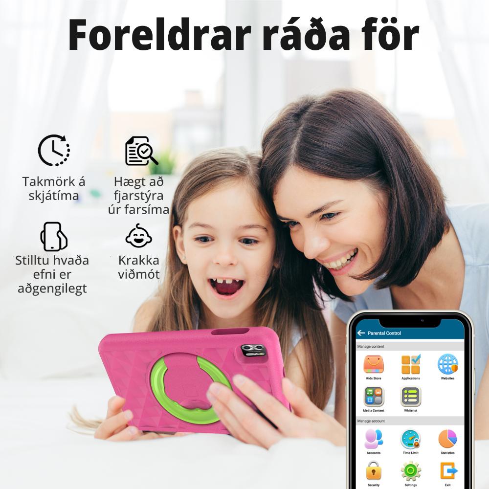 Pritom Kid Tab B8K 8" HD+ 8-kjarna 4/64GB Android 14 spjaldtölva með bumper, Bleik - image 6 [0d39aaccc7]