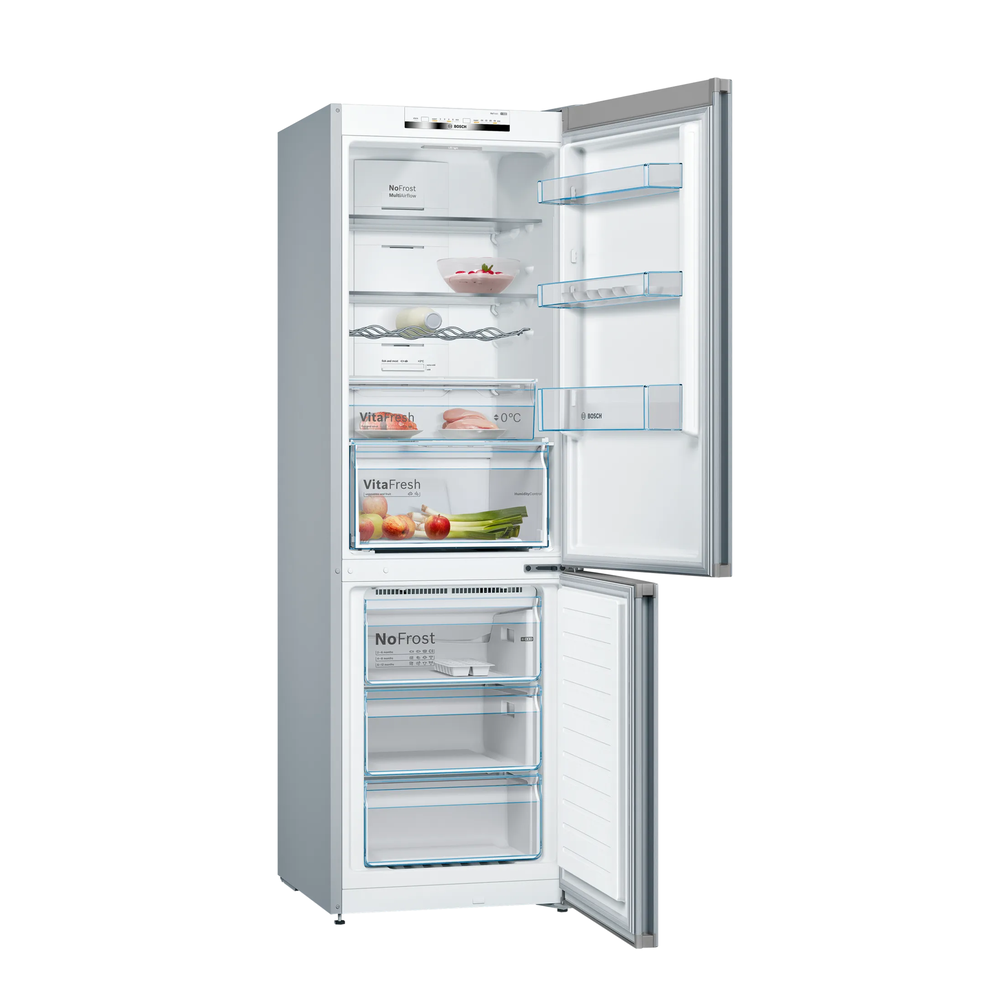 Bosch Serie 4 kæli- og frystiskápur, 186cm, 237+89L, 0°C skúffa, stál, 5 ára ábyrgð - image 4 [f37f00e157]