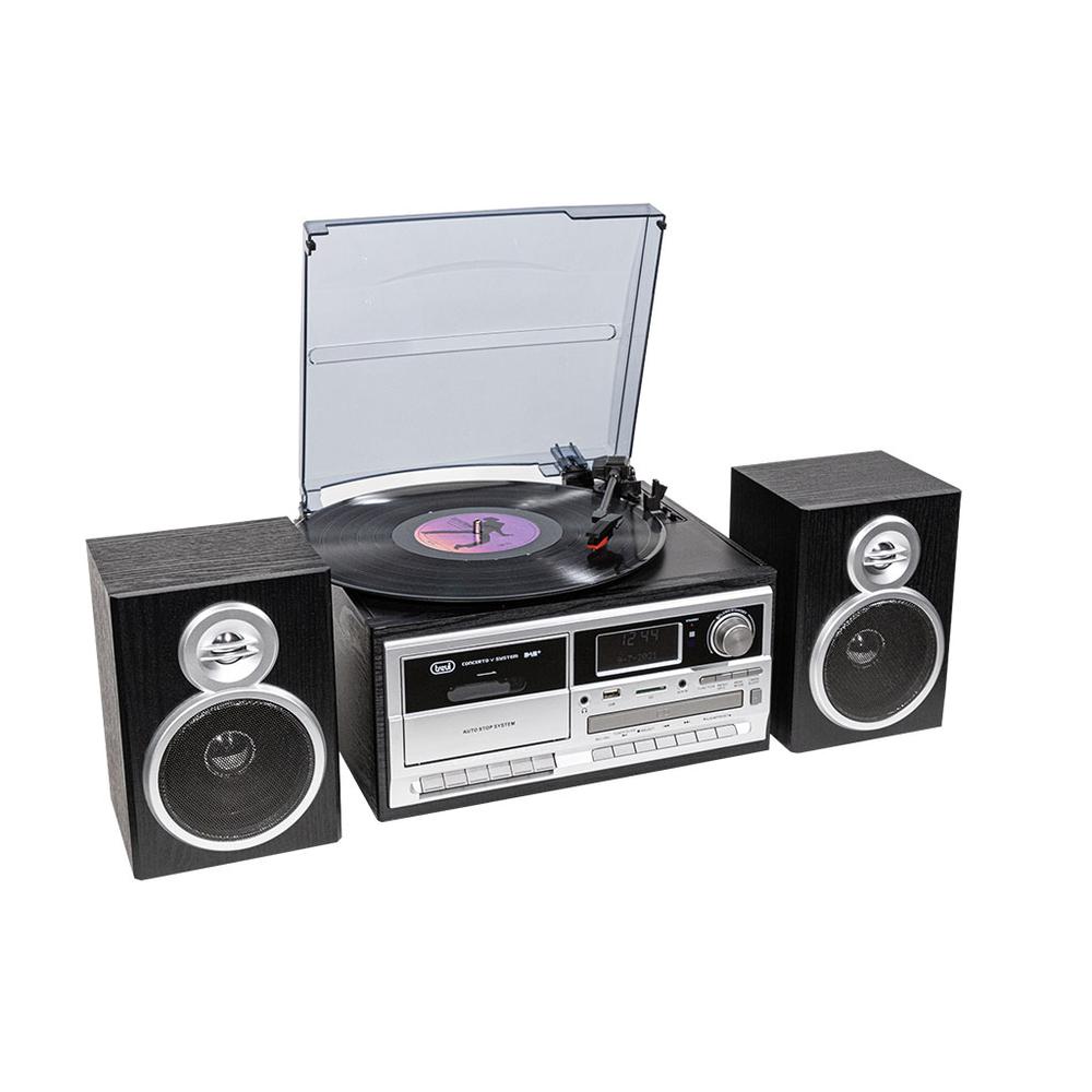 Trevi TT 1072 Casette/CD/Vinyl fjölnotaspilari með þráðlausa hátalara, svartur - image 6 [ee64201dd5]