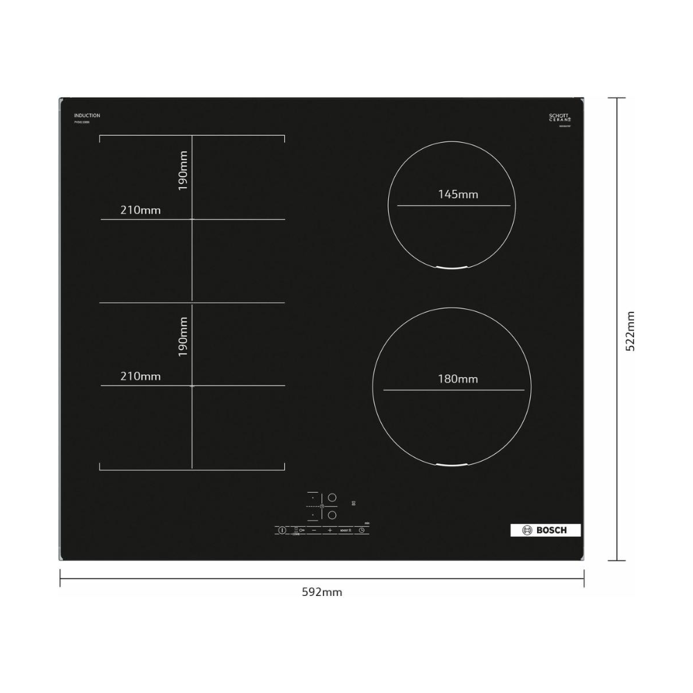 Bosch Serie 4 spanhelluborð, CombiZone, Powerboost, 5 ára ábyrgð - image 4 [839030f5ca]