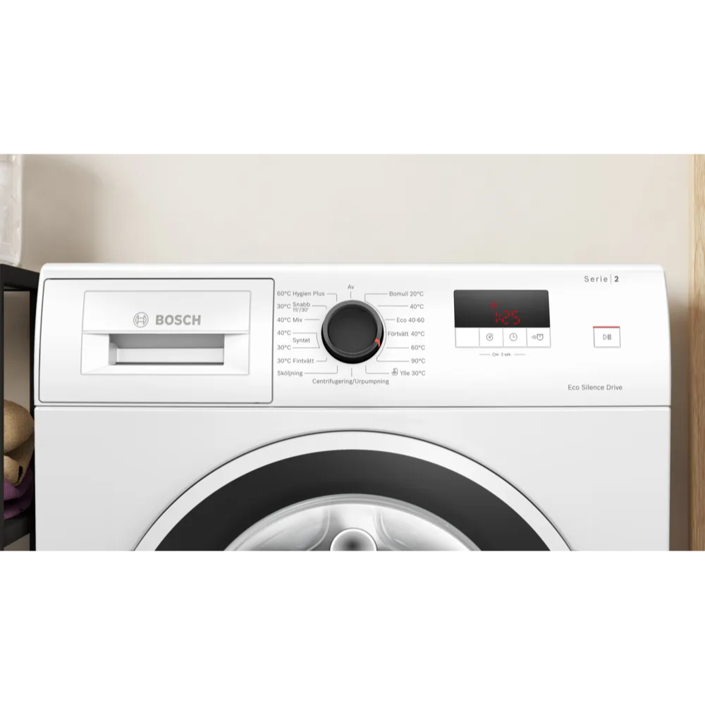 Bosch Serie 2 þvottavél, 7kg, Kolalaus EcoSilence Drive mótor, hvít, 5 ára ábyrgð - image 4 [f17f684bca]