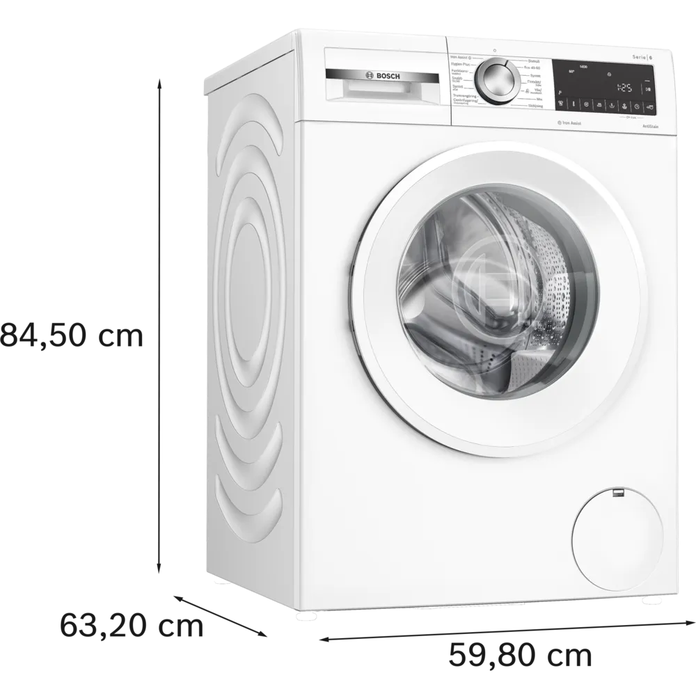 Bosch Serie 6 þvottavél, 9kg, Iron Assist, hvít, 5 ára ábyrgð - image 2 [a89c9bd48f]