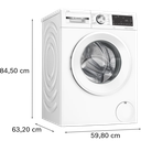 Bosch Serie 6 þvottavél, 10kg, iDOS sjálfvirk skömmtun, hvít, 5 ára ábyrgð - image 2 [2cdf7003ed]