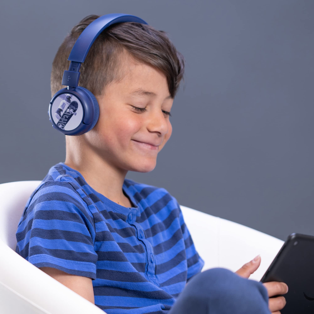 BuddyPhones POP Fun þráðlaus BT krakkaheyrnartól, blá - image 5 [b7f386abac]