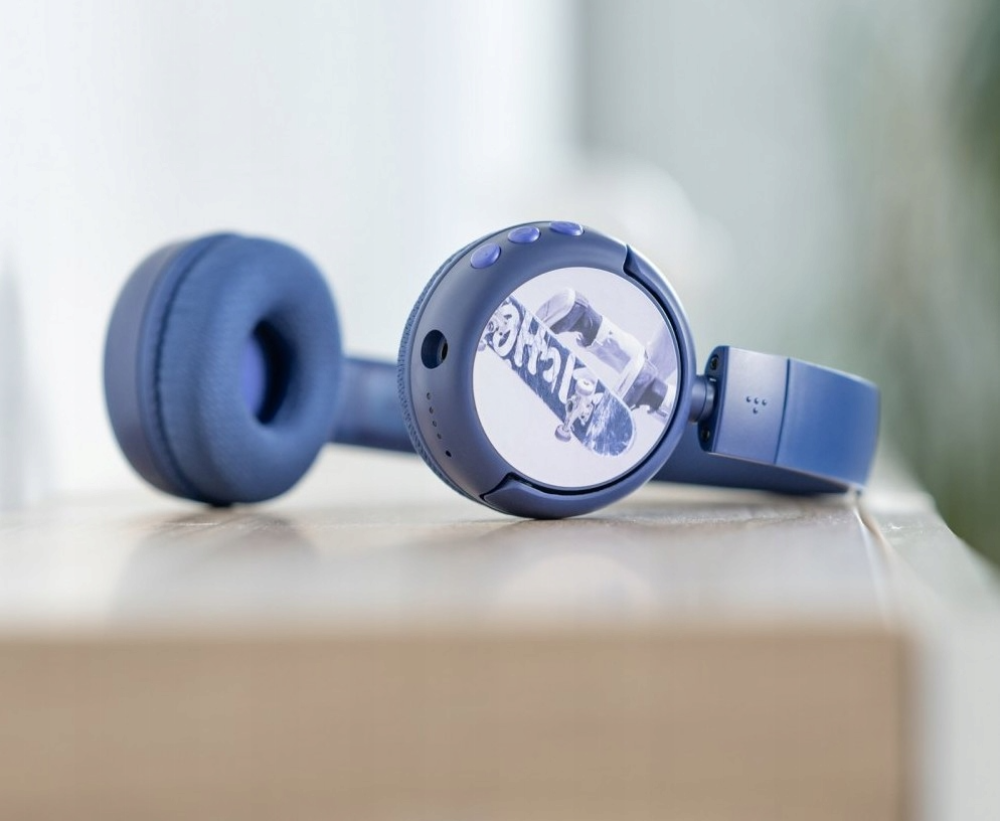 BuddyPhones POP Fun þráðlaus BT krakkaheyrnartól, blá - image 7 [30e03d43f1]