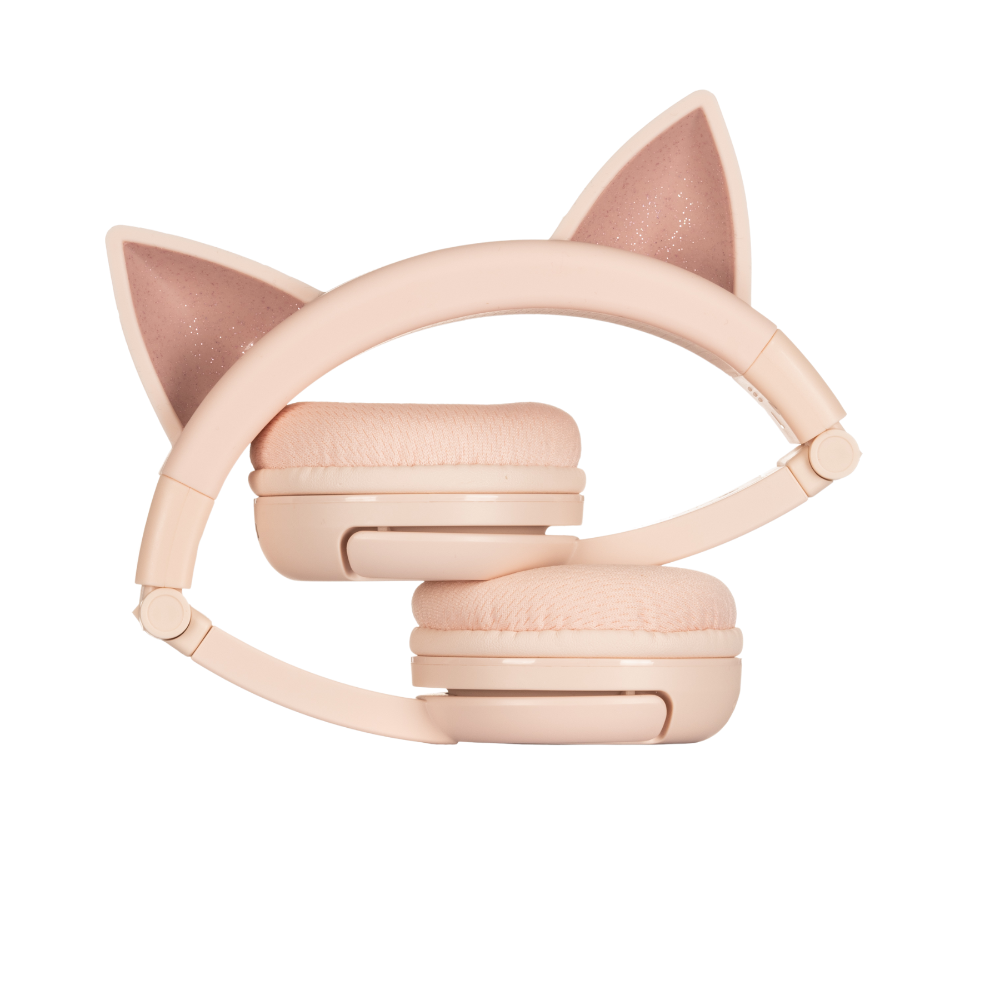 BuddyPhones PlayEars+ CAT þráðlaus BT krakkaheyrnartól, Beige - image 2 [5fbaa48100]