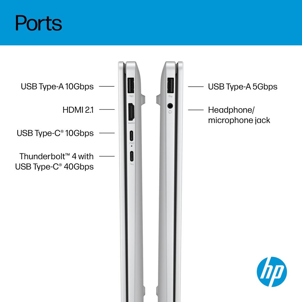 HP OmniBook 7 AI fartölva, 14" 2K OLED i5-225U 16/512GB W11, Silfur - image 13 [5779eb0554]