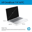 HP OmniBook 7 AI fartölva, 14" 2K OLED i5-225U 16/512GB W11, Silfur - image 20 [c9bfa10846]