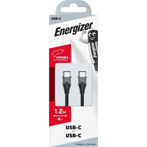 Energizer USB 2.0 C í C kapall, 1,2 metrar, svartur/grár - image 9 [aa5a3bb67b]