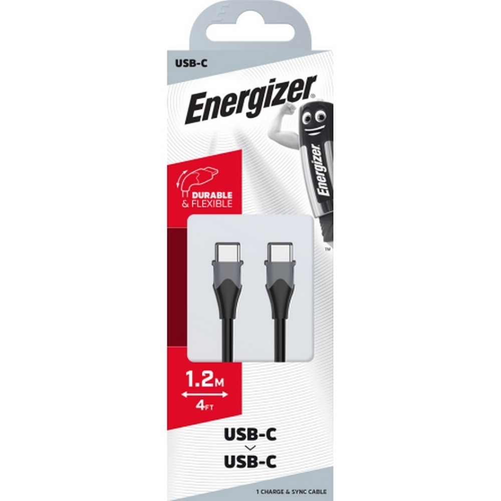Energizer USB 2.0 C í C kapall, 1,2 metrar, svartur/grár - image 10 [4dc5af3a25]