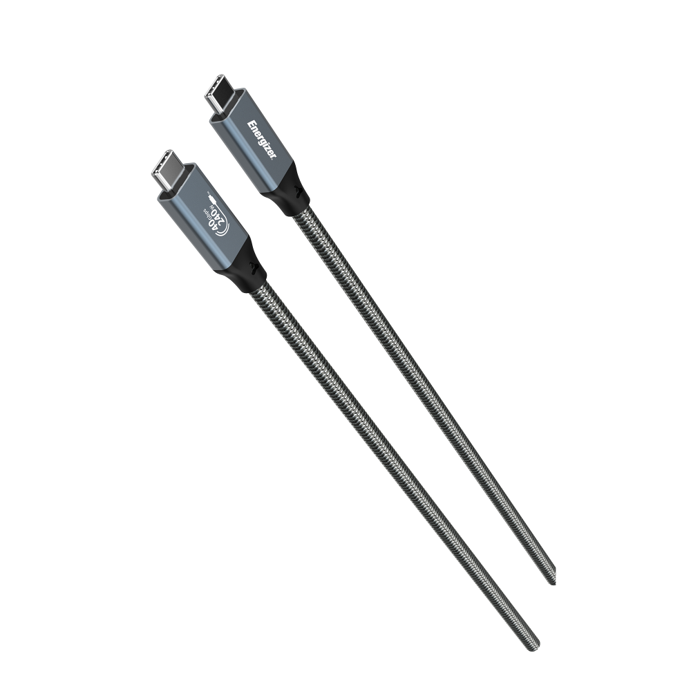Energizer C84 Metal USB4.0 240W 40Gbps 8K@60Hz C í C kapall, 0,8 metrar, Silfur - image 3 [083609f1fa]