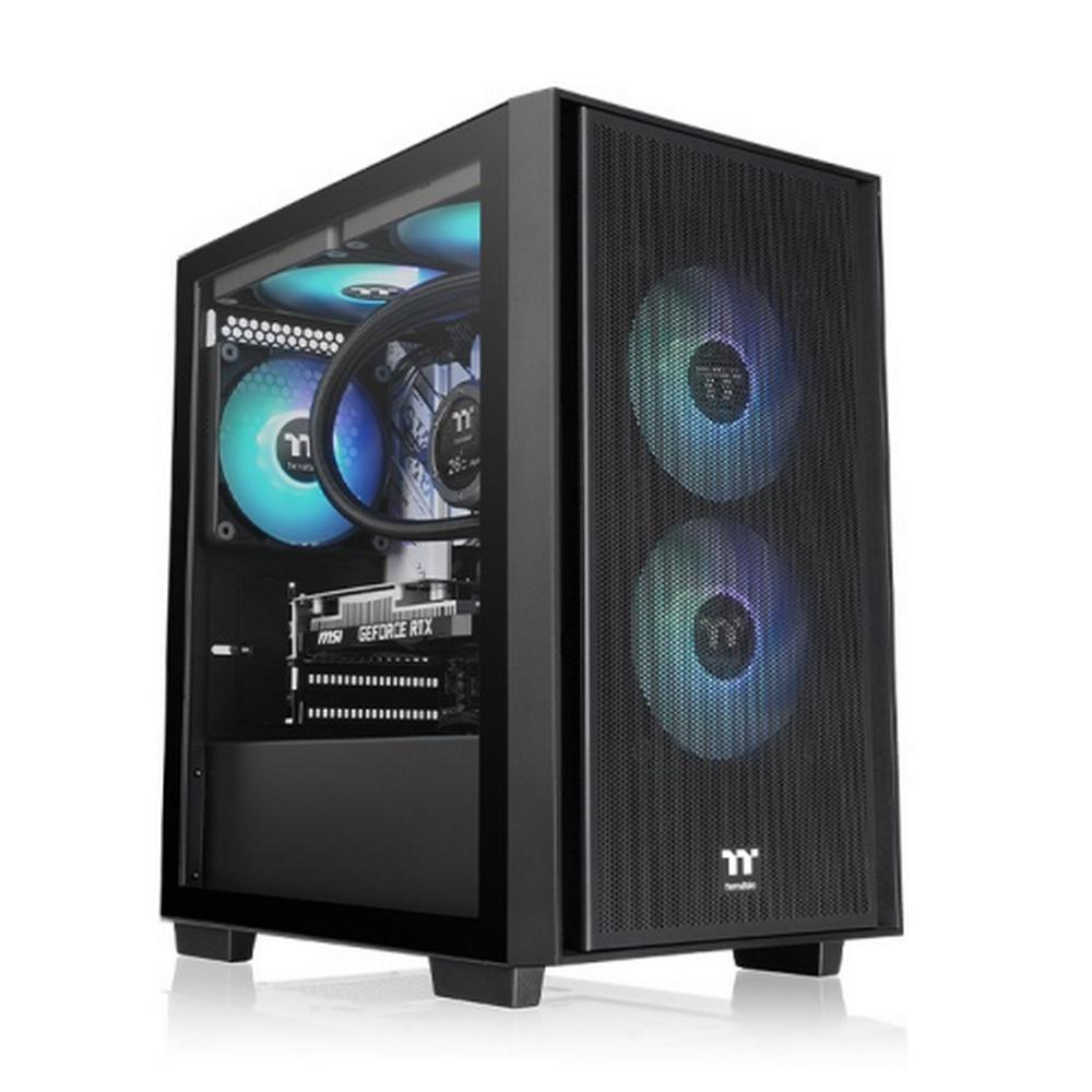 Thermaltake Versa H16 TG mATX ARGB turnkassi, svartur - image 4 [682016928e]