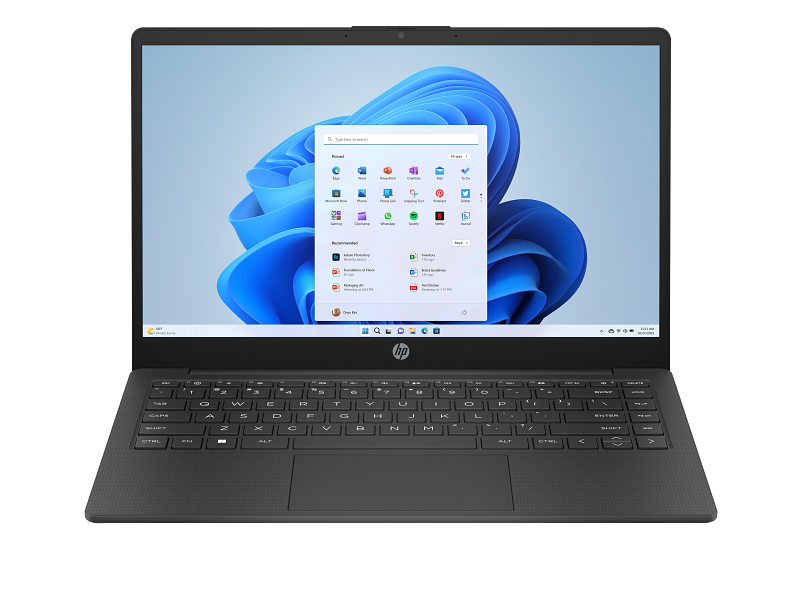 HP 14 fartölva, 14" FHD AMD R5-7520U 16/512GB W11, Svört - image 2 [d6596588c5]