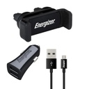 12W Energizer 2x USB-A hleðslutæki í bíl með festingu fyrir snjallsíma og Micro-B kapli, svart - image 2 [95660a3442]