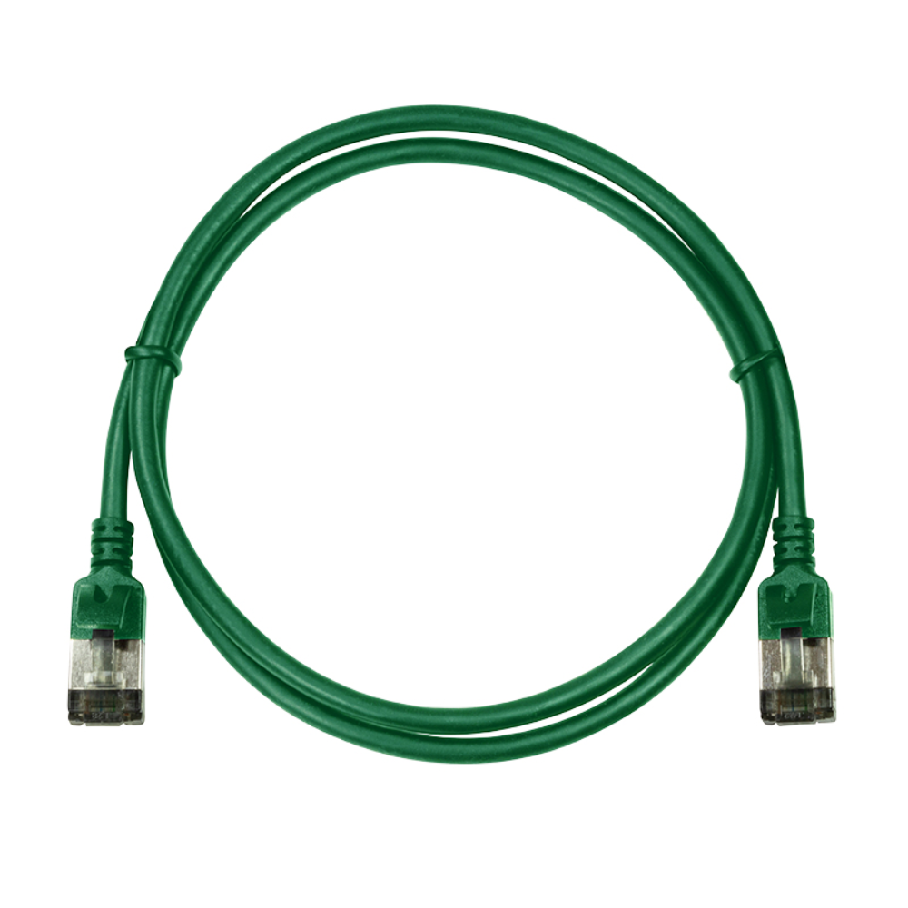 Netsnúra Cat6A RJ45-RJ45 Ultraflex Slim Græn 5.0 m - image 4 [9e042a1a00]