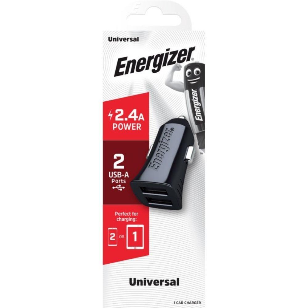 12W Energizer 2x USB-A hleðslutæki í bíl, svart - image 2 [326649fe2d]