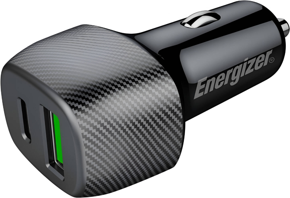 38W Energizer 1x USB-C, 1x USB-A PD QC hleðslutæki í bíl, svart - image 2 [2c5f26be97]