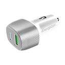 38W Energizer 1x USB-C, 1x USB-A PD QC hleðslutæki í bíl, silfurlitað - image 2 [d3cb27f288]