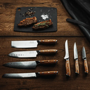 Damascus by Haws Chef Set 7 Pcs Olive Wood - image 2 [3e69690011]