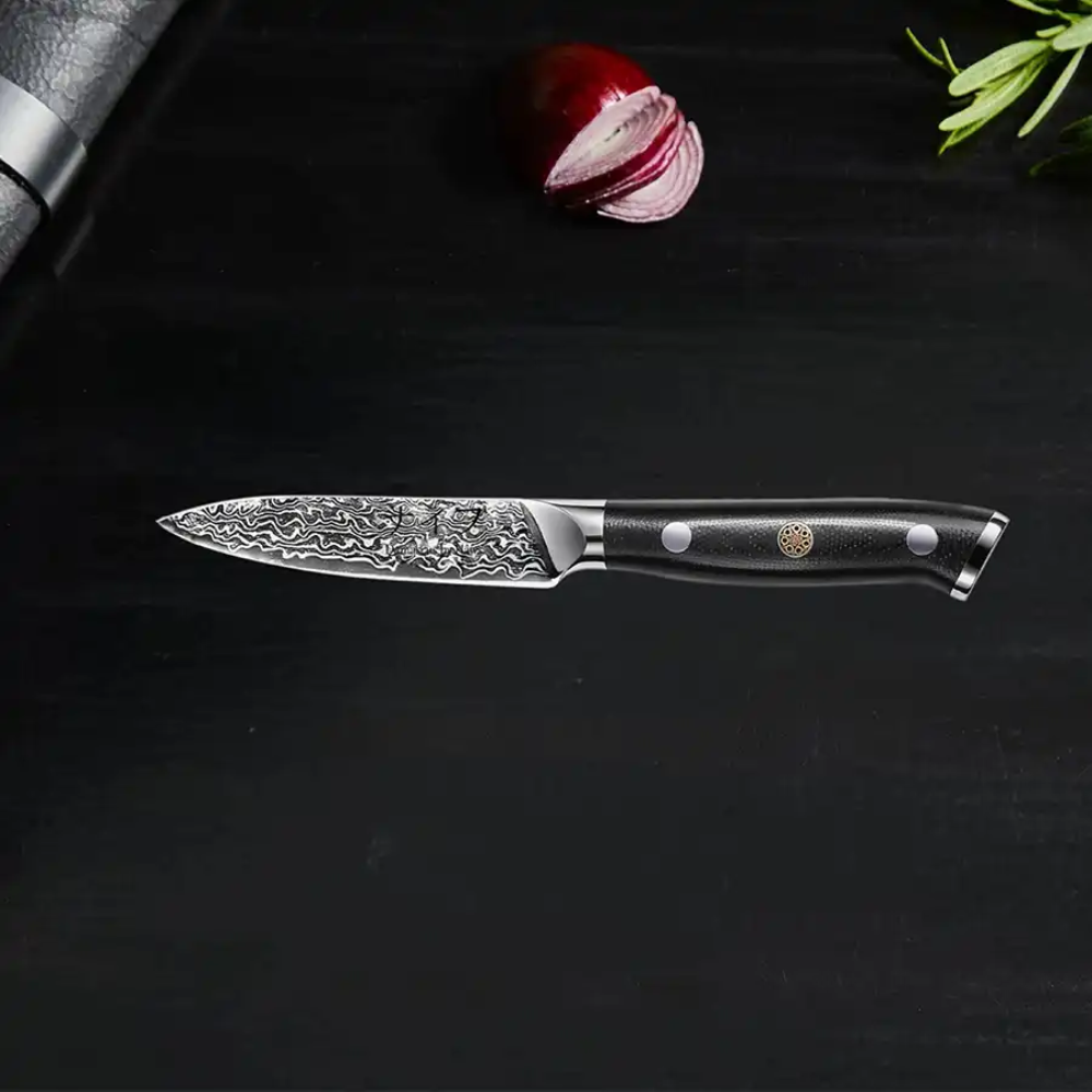 Damascus by Haws Damascus stál skurðarhnífur, 9,5cm - image 2 [b02f1d5e73]