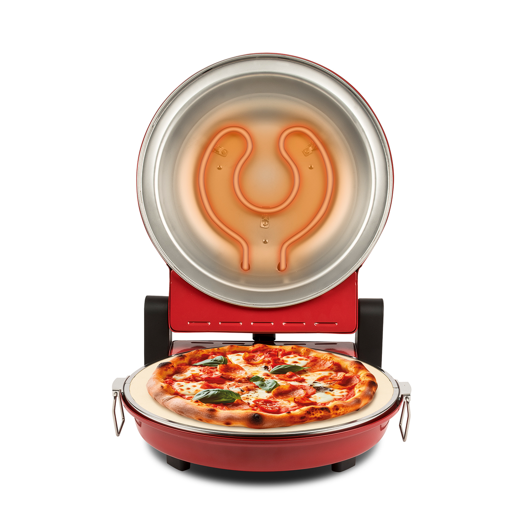 Girmi FP50 Quisipizza pizzuofn, 420°C, pizzusteinn, 1800W, rauður - image 3 [7ca26388d2]
