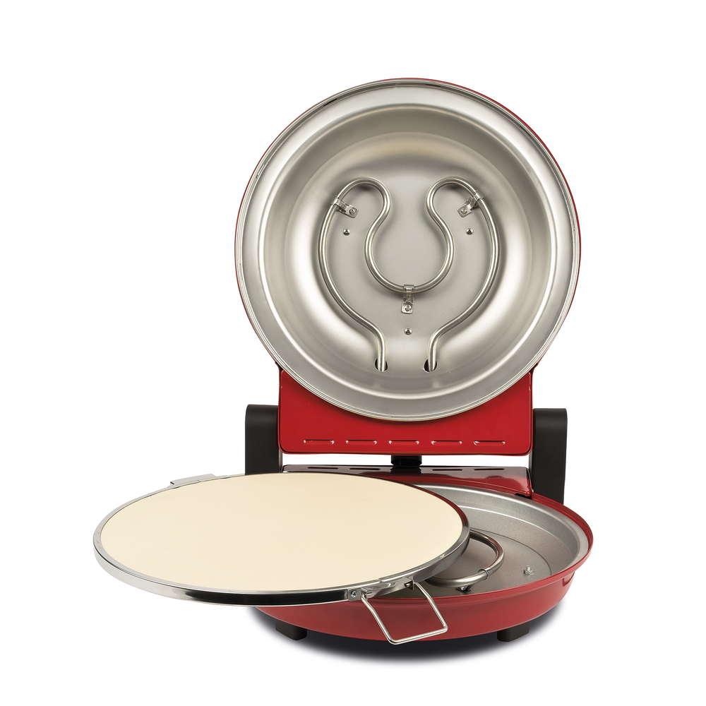 Girmi FP50 Quisipizza pizzuofn, 420°C, pizzusteinn, 1800W, rauður - image 6 [cd8a4491df]