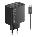 65W Lenovo 2x USB-C GaN hleðslutæki með USB-C kapli, svartur - image 2 [1b263a0b12]