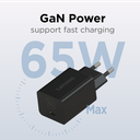 65W Lenovo Nano USB-C GaN hleðslutæki með USB-C kapli, svartur - image 3 [c50f4e1653]
