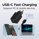 65W Lenovo Nano USB-C GaN hleðslutæki með USB-C kapli, svartur - image 8 [64efff4d89]