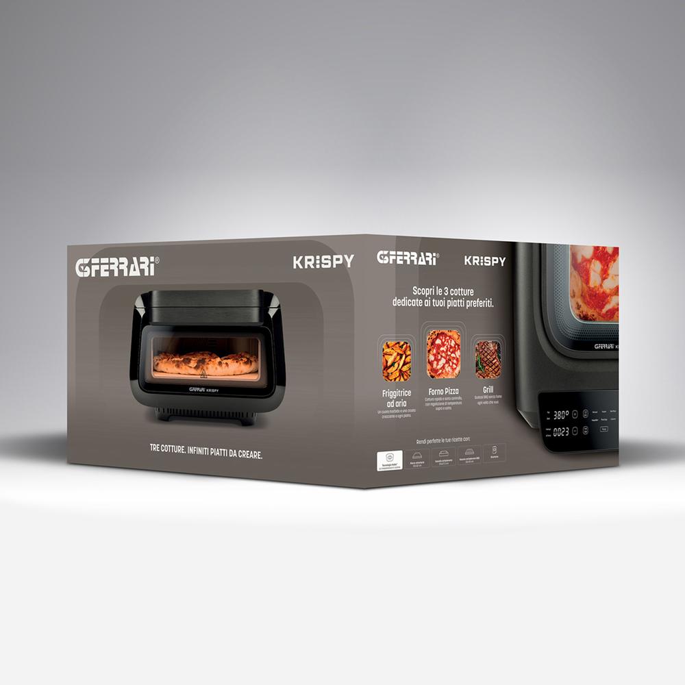 G3 Ferrari Krispy pizzuofn, 380°C, pizzaofn, svartur - image 12 [2ff64287cd]