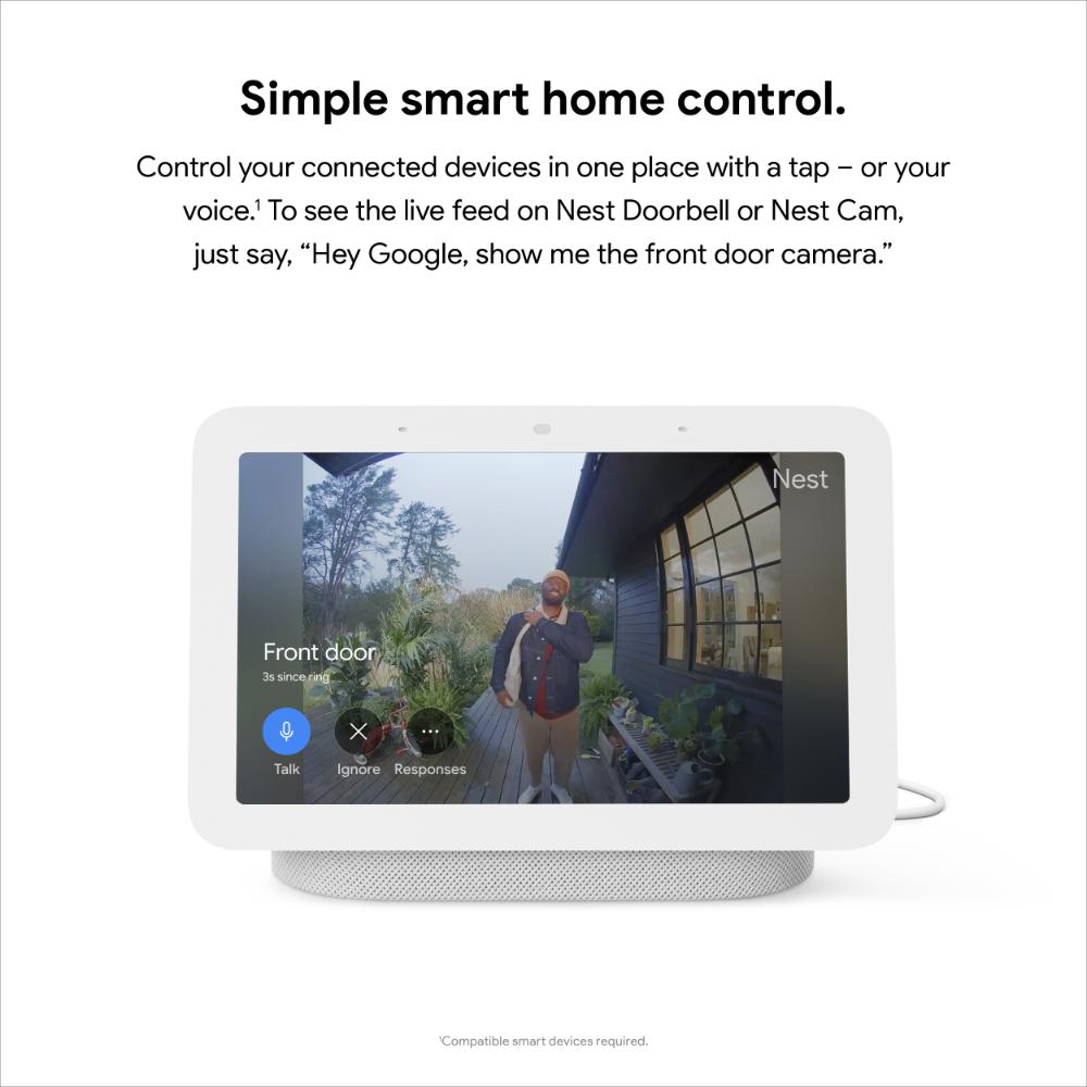 Google Nest HUB Gen2 7'' WiFi snjallskjár, Chalk - image 7 [a1da260bd0]