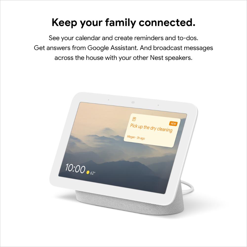 Google Nest HUB Gen2 7'' WiFi snjallskjár, Chalk - image 8 [a5b2b18654]