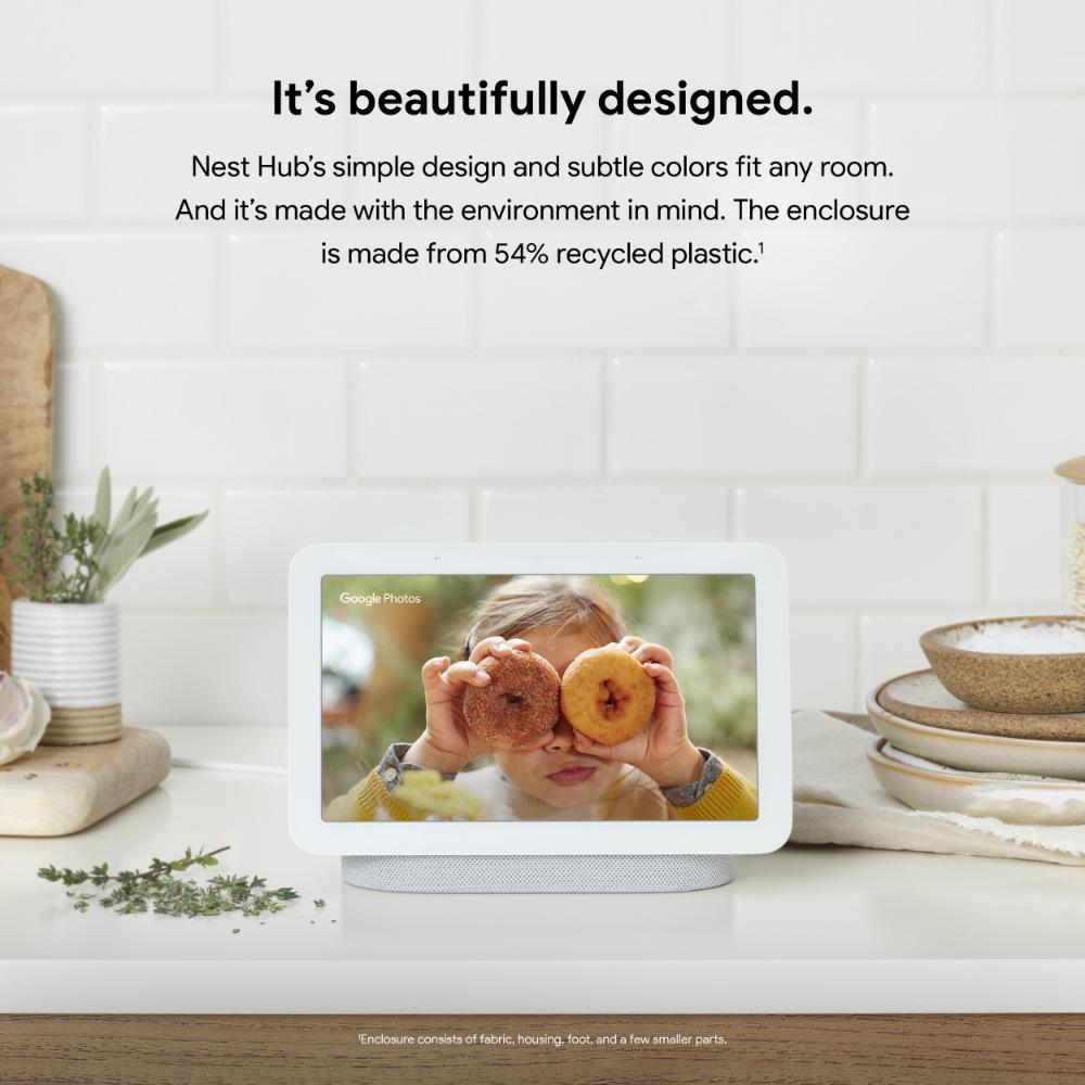 Google Nest HUB Gen2 7'' WiFi snjallskjár, Chalk - image 11 [7eb7c8c40f]