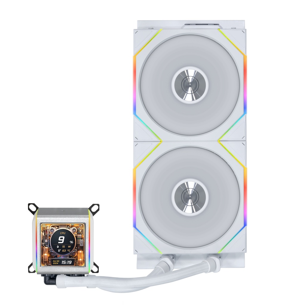 Lian Li Galahad II LCD 280mm TL Wireless RGB AIO vatnskæling, hvít - image 5 [3f70f46a19]