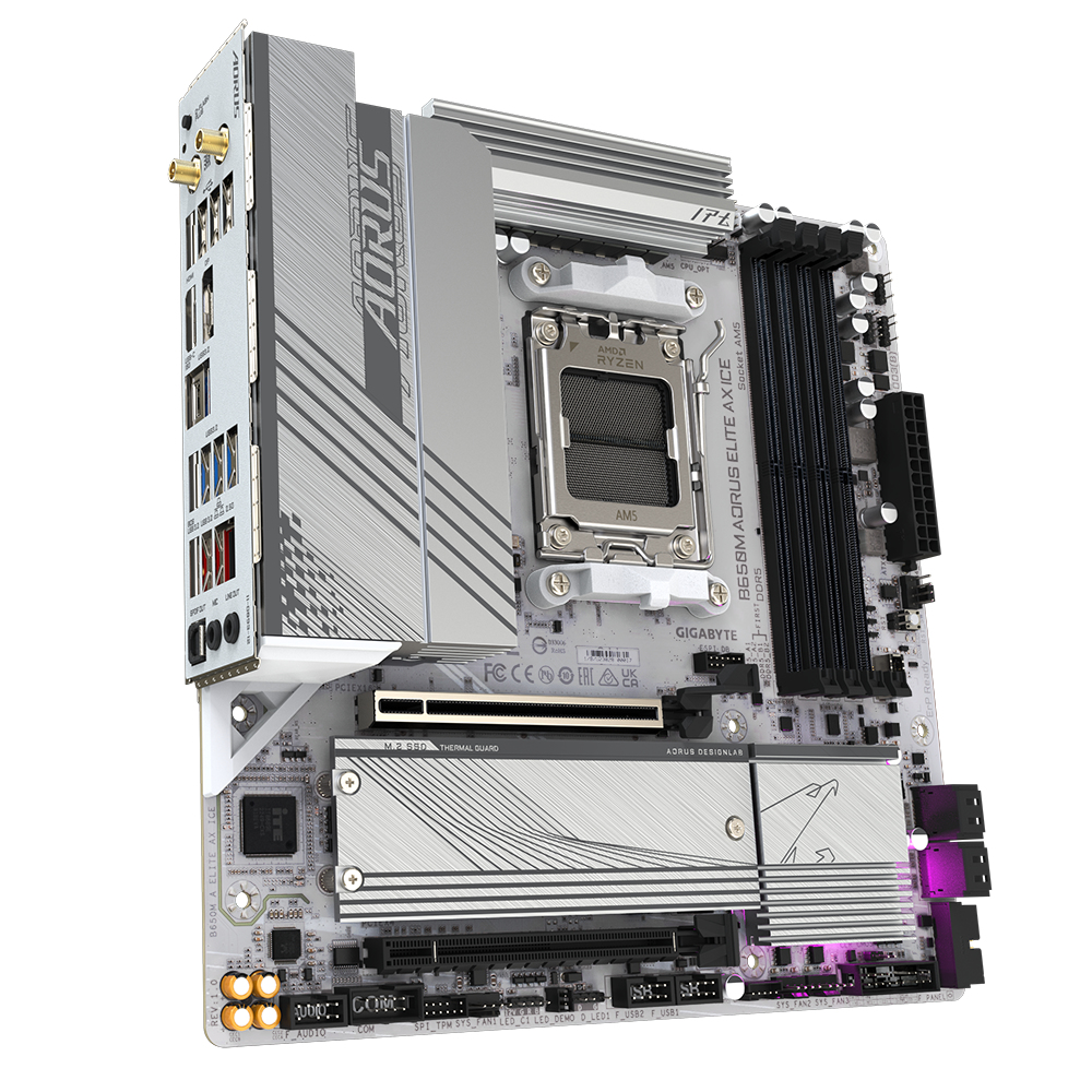 Gigabyte B650M Aorus Elite AX ICE DDR5 móðurborð, hvítt - image 5 [d6c91d6b71]