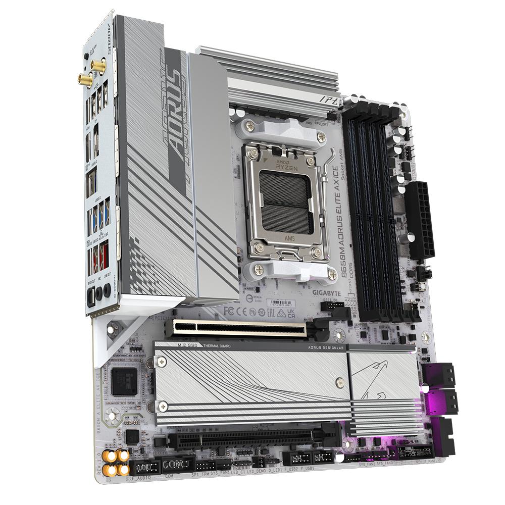 Gigabyte B650M Aorus Elite AX ICE DDR5 móðurborð, hvítt - image 6 [eb8f2e85ad]
