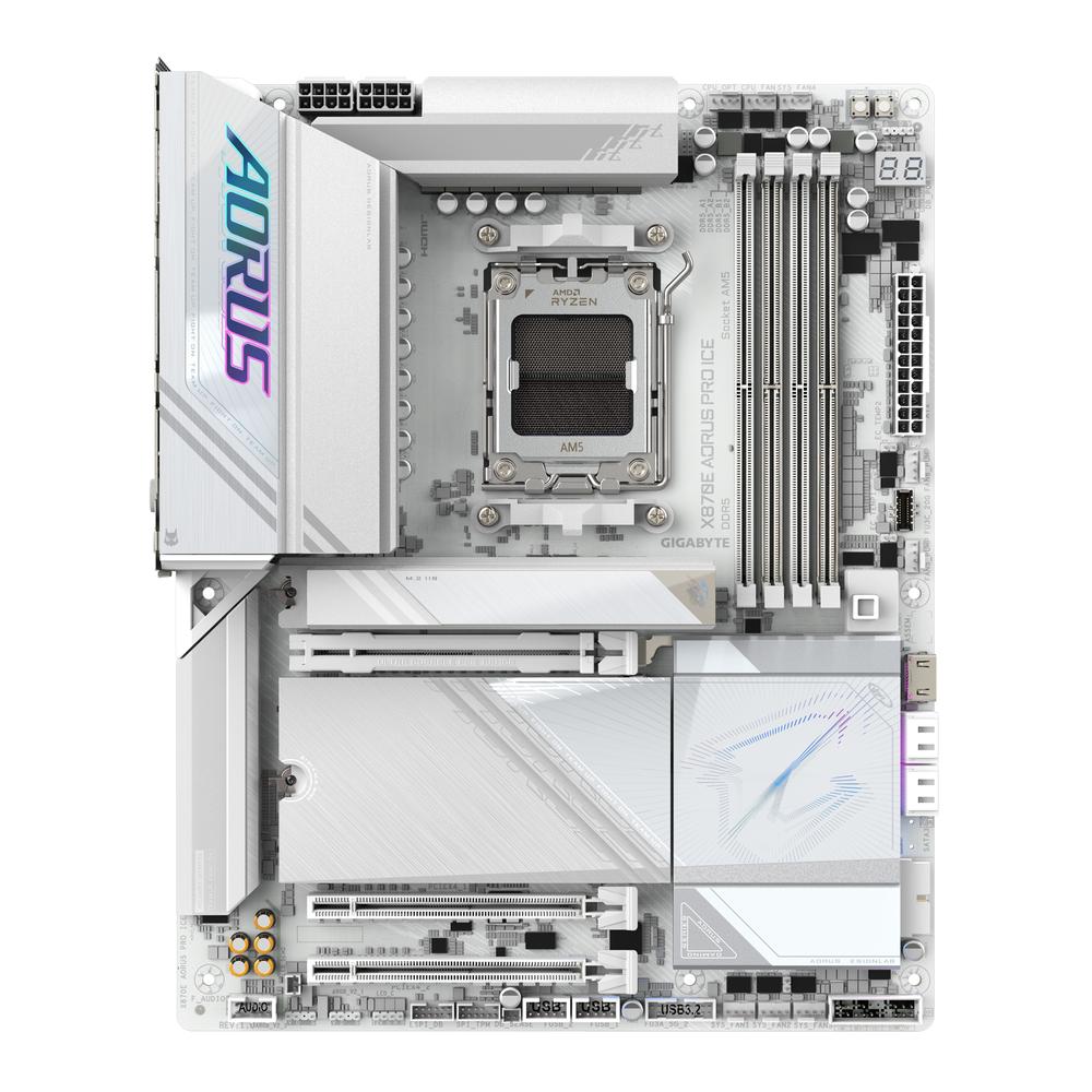 Gigabyte X870E Aorus Pro ICE DDR5 móðurborð, hvítt - image 4 [d13cbe35f1]