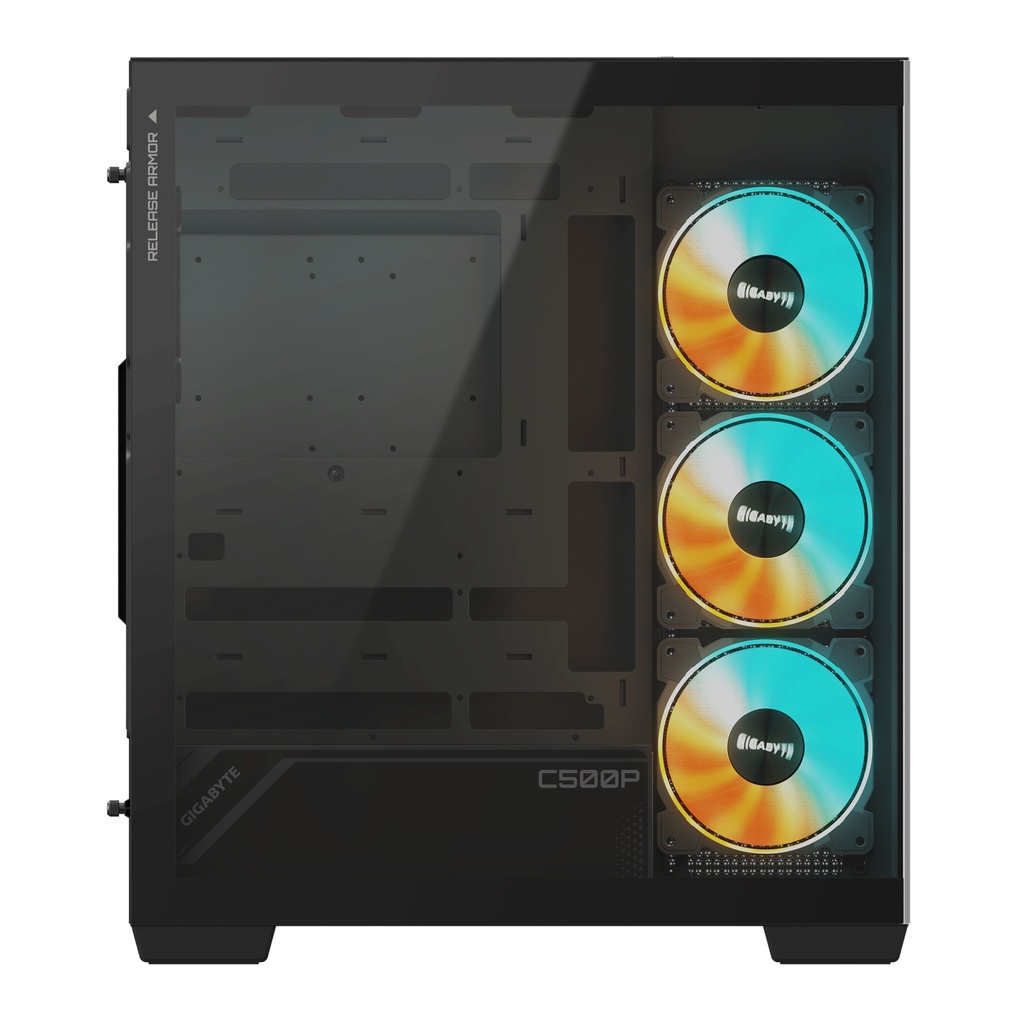 Gigabyte C500 Panoramic Stealth ATX turnkassi með glugga, svartur - image 7 [5300a0ecad]