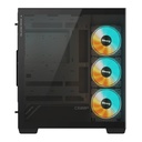 Gigabyte C500 Panoramic Stealth ATX turnkassi með glugga, svartur - image 7 [5300a0ecad]