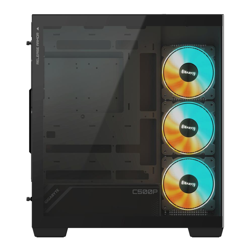 Gigabyte C500 Panoramic Stealth ATX turnkassi með glugga, svartur - image 8 [146d4d785f]