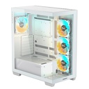 Gigabyte C500 Panoramic Stealth ATX turnkassi með glugga, hvítur - image 3 [5f6e0844d7]