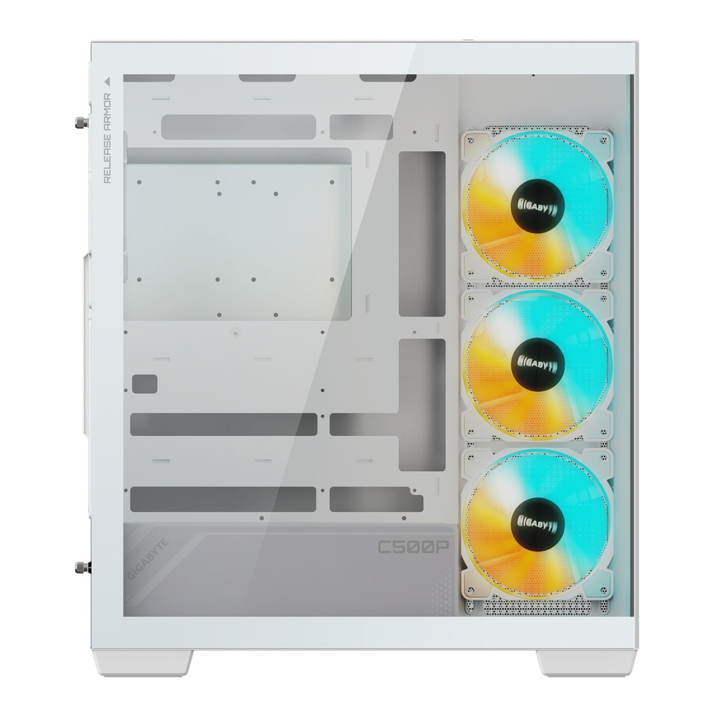 Gigabyte C500 Panoramic Stealth ATX turnkassi með glugga, hvítur - image 7 [8cd87070c0]