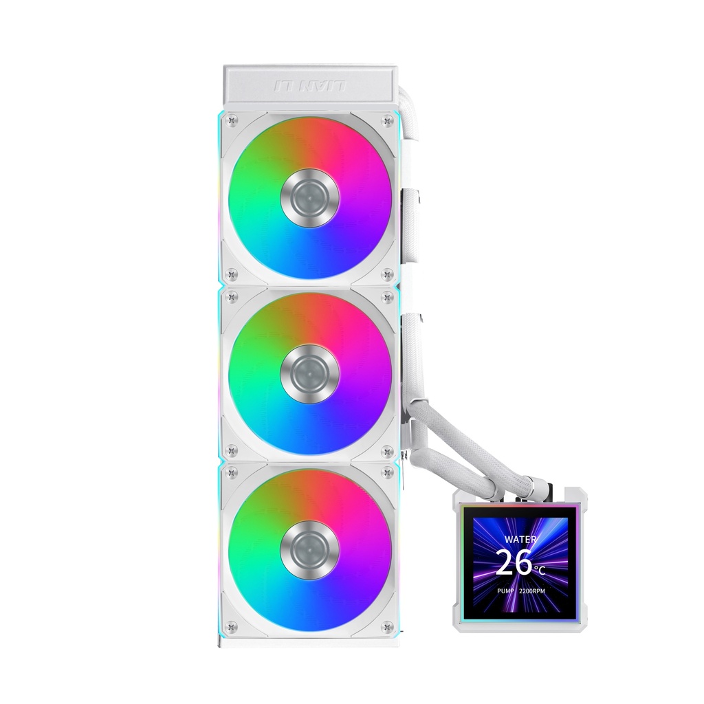 Lian-Li HydroShift II LCD-S 360mm RGB AIO vatnskæling, hvít - image 2 [a62280f0a4]