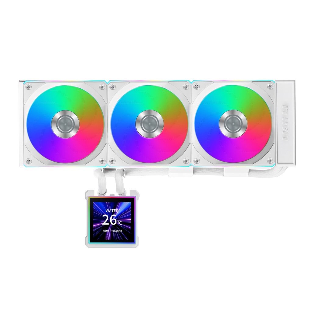 Lian-Li HydroShift II LCD-S 360mm RGB AIO vatnskæling, hvít - image 7 [10e1134232]