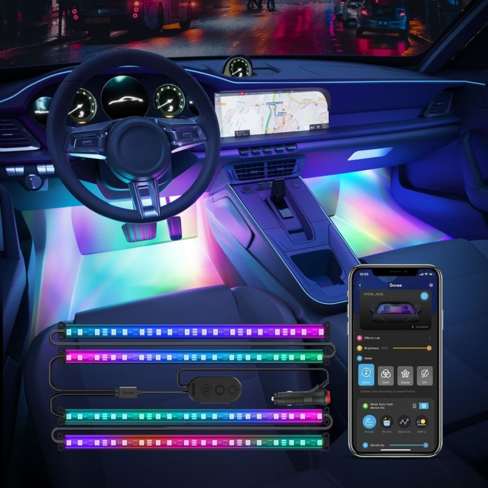 Govee 2x 1.8m RGB LED borðar í bílinn - image 3 [ee180e39c5]