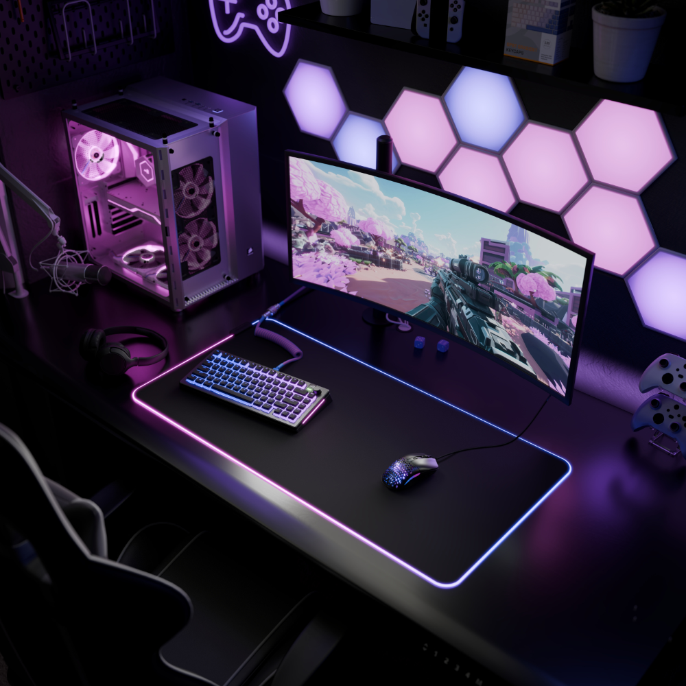 Glorious XXL MousePad 2 GLED RGB músarmotta, svört - image 12 [009064fbef]