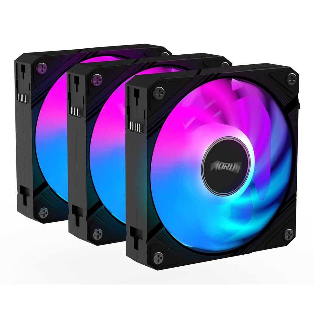 Gigabyte Aorus EZ Chain ARGB 3x 120mm kassaviftusett, svartar - image 6 [5d44155bbb]
